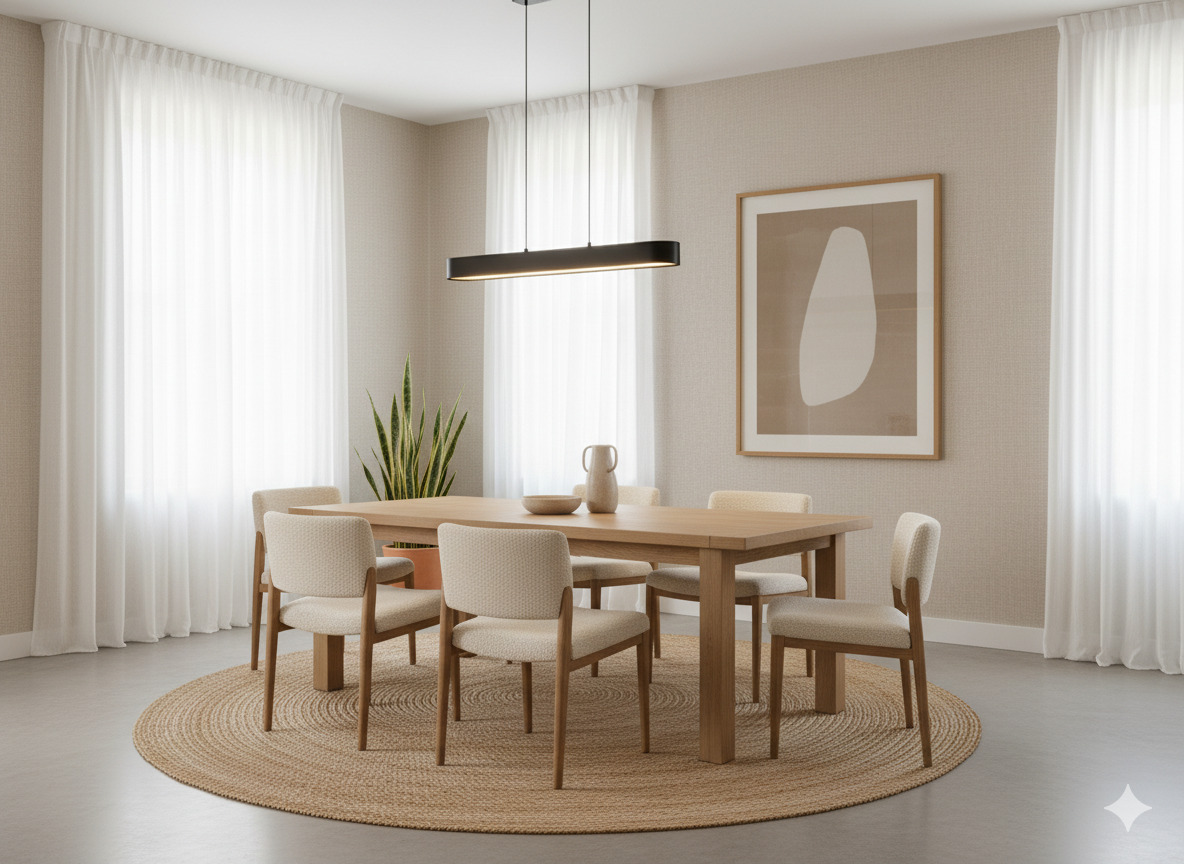 Elegant dining area with minimalist décor
